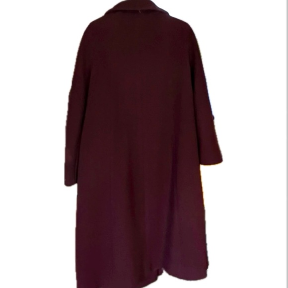 Vintage Sycamore Wool Coat Burgundy M/L - Picture 3 of 7